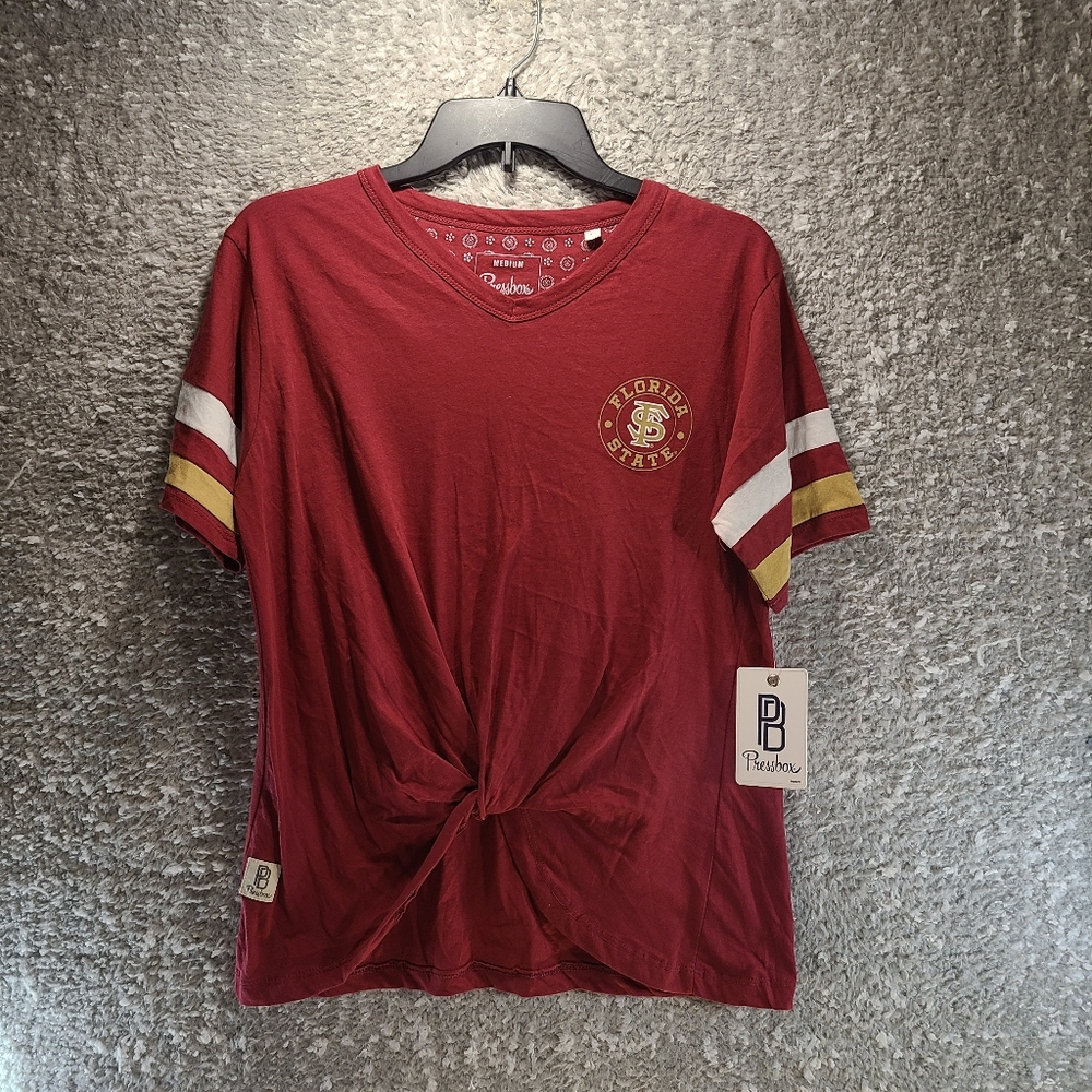 FLORIDA STATE SEMINOLES Medium Pressbox By‎ Royce Apparel Shirt Front Tie NWT